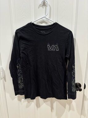 RVCA Boy’s Black Long Sleeve Graphic Tee